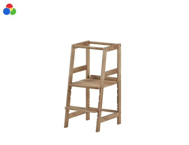 Stehhilfe >Lernturm< in Eiche massiv natur geölt, Buche oder Buche weiss - 41x85x48,3 (BxHxT)