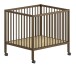 Beistellbett >Dino< in Farbe Nussbaum, Buche massiv - 99,6x75,5x80cm (BxHxT)
