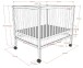 Beistellbett >Dino< in Farbe Nussbaum, Buche massiv - 99,6x75,5x80cm (BxHxT)
