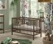 Babybett >Dino< in Farbe Nussbaum, Buche massiv - 124,4x65,4x84,4cm (BxHxT)