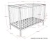 Babybett >Dino< in Farbe Nussbaum, Buche massiv - 124,4x65,4x84,4cm (BxHxT)