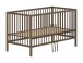 Babybett >Dino< in Farbe Nussbaum, Buche massiv - 144x75,5x84,4cm (BxHxT)