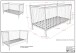 Babybett >Dino< in Farbe Nussbaum, Buche massiv - 144x75,5x84,4cm (BxHxT)