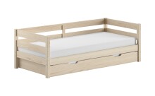Stauraumbett >Margrit< in Weiß, Kiefer massiv...