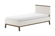 Einzelbett >Sezane< in Clay/Kiefer Nussbaum -...