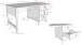 Schreibtisch >Sezane< in Farbe Nussbaum / Clay - 140x75,4x70 (BxHxT)