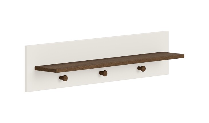 Wandboard >Sezane< in Farbe Nussbaum / Clay - 80x18x15,5 (BxHxT)
