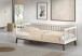 Einzelbett >Sezane< in Farbe Nussbaum / Clay - 205x70x95,7 (BxHxT)