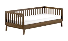 Einzelbett >Sezane< in Farbe Nussbaum, Kiefer...