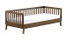 Einzelbett >Sezane< in Farbe Nussbaum, Kiefer massiv - 205x70x95,7cm (BxHxT)