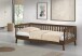 Einzelbett >Sezane< in Farbe Nussbaum, Kiefer massiv - 205x70x95,7cm (BxHxT)