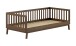 Einzelbett >Sezane< in Farbe Nussbaum, Kiefer massiv - 205x70x95,7cm (BxHxT)