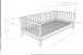 Einzelbett >Sezane< in Farbe Nussbaum, Kiefer massiv - 205x70x95,7cm (BxHxT)
