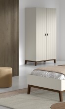 Drehtürenschrank >Sezane< in Farbe Nussbaum / Clay - 99,1x196,2x56 (BxHxT)