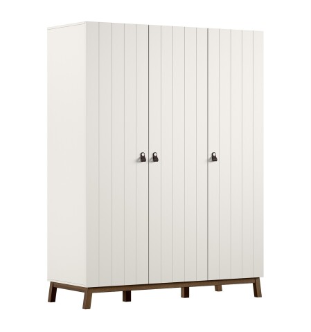 Drehtürenschrank >Sezane< in Farbe Nussbaum / Clay - 149,3x196,2x56 (BxHxT)