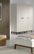 Drehtürenschrank >Sezane< in Farbe Nussbaum / Clay - 149,3x196,2x56 (BxHxT)