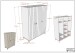 Drehtürenschrank >Sezane< in Farbe Nussbaum / Clay - 149,3x196,2x56 (BxHxT)