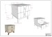 Nachtkommode >Sezane< in Farbe Nussbaum / Clay - 50x53,8x45 (BxHxT)