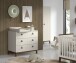 Wickelkommode >Sezane< in Farbe Nussbaum / Clay - 98,5x103,4x72,2 (BxHxT)