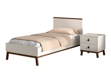 Bettanlage >Sezane< (2-teilig) in Farbe Nussbaum /...