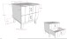 Bettanlage >Sezane< (2-teilig) in Farbe Nussbaum / Clay - 205x90x95,7 (BxHxT)