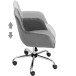 Bürostuhl >Prag< in Grau, Samt - 58x78x54cm (BxHxT)