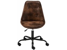 Bürostuhl >Dortmund< in Büffelbraun, Mikrofaser - 48x84x55cm (BxHxT)