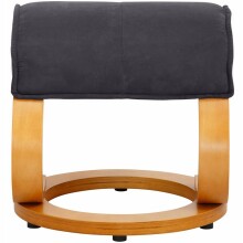Relaxsessel >Porto< in Grau, Mikrofaser/Holz - 67x103x85cm (BxHxT)