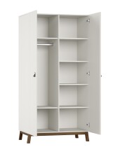 Schlafzimmer-Set >Sezane< (3-teilig) in Nussbaumfarbig / Clay, MDF / Kiefer