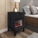 Nachttisch>Poznan<mit 1 Schublade in Schwarz, Kiefer/MDF - 38x59x35cm (BxHxT)