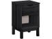 Nachttisch>Poznan<mit 1 Schublade in Schwarz, Kiefer/MDF - 38x59x35cm (BxHxT)