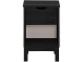 Nachttisch>Poznan<mit 1 Schublade in Schwarz, Kiefer/MDF - 38x59x35cm (BxHxT)