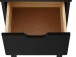 Nachttisch>Poznan<mit 1 Schublade in Schwarz, Kiefer/MDF - 38x59x35cm (BxHxT)