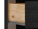 Nachttisch>Poznan<mit 1 Schublade in Schwarz, Kiefer/MDF - 38x59x35cm (BxHxT)