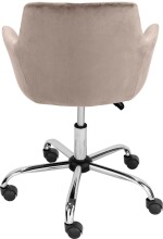 Bürostuhl >Prag< in Grau, Samt - 58x78x54cm (BxHxT)