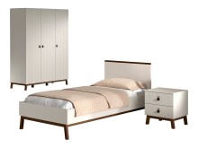 Schlafzimmer-Set >Sezane< (3-teilig) in Clay /...