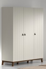 Schlafzimmer-Set >Sezane< (3-teilig) in Clay / Nussbaumfarbig, MDF / Kiefer