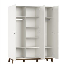 Schlafzimmer-Set >Sezane< (3-teilig) in Clay / Nussbaumfarbig, MDF / Kiefer