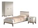 Schlafzimmer-Set >Sezane< (3-teilig) in Clay / Nussbaumfarbig, MDF / Kiefer