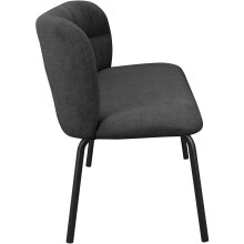 Essbank >Cork< in Anthrazit, Stoff/Metall - 160x78x55cm (BxHxT)