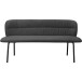 Essbank >Cork< in Anthrazit, Stoff/Metall - 160x78x55cm (BxHxT)