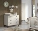 Babymöbel-Set >Sezane< (3-teilig) in Clay / Nussbaumfarbig, MDF / Kiefer