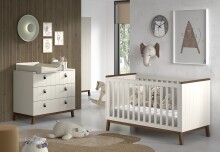 Babymöbel-Set >Sezane< (3-teilig) in Clay / Nussbaumfarbig - 145x85x76 (BxHxT)