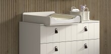 Babyzimmer-Komplettset >Sezane< (4-teilig) in Clay / Nussbaumfarbig