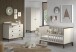 Babyzimmer-Komplettset >Sezane< (4-teilig) in Clay / Nussbaumfarbig