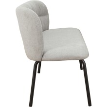Essbank >Cork< in Grau, Stoff/Metall - 160x78x55cm (BxHxT)
