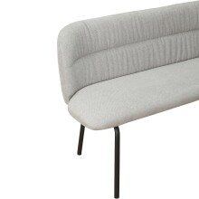 Essbank >Cork< in Grau, Stoff/Metall - 160x78x55cm (BxHxT)