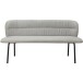 Essbank >Cork< in Grau, Stoff/Metall - 160x78x55cm (BxHxT)