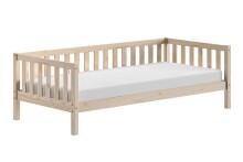 Einzelbett >Dallas< in Kiefer Natur, Kiefer massiv - 210x66x97cm (BxHxT)