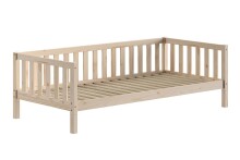 Einzelbett >Dallas< in Kiefer Natur, Kiefer massiv - 210x66x97cm (BxHxT)